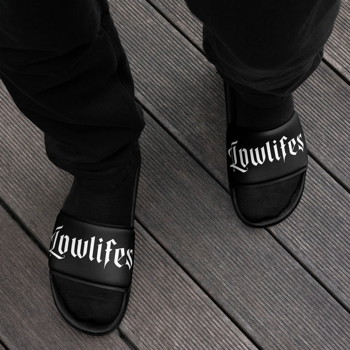 Slides - Men's: Lowlifes - Logo Blk