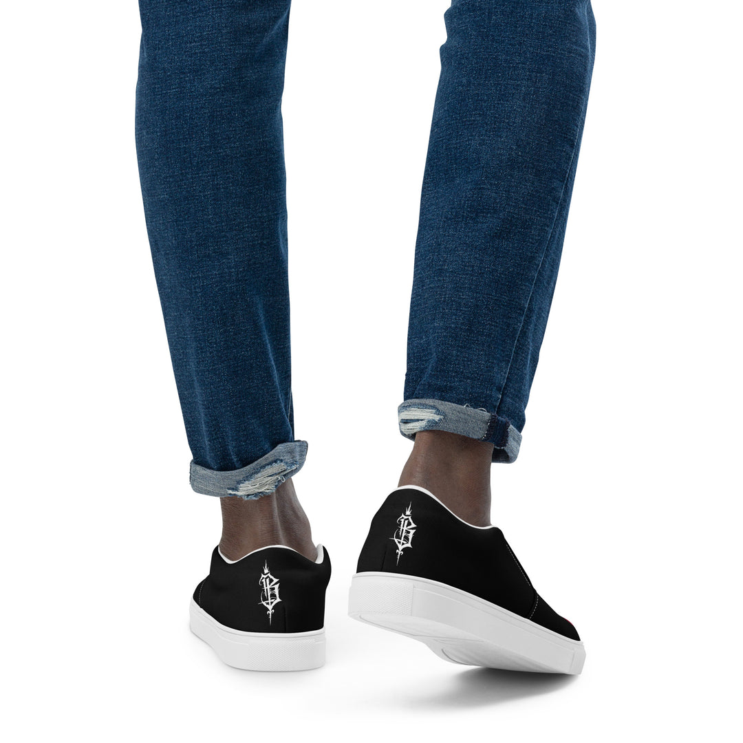 Shoes - Men’s slip-on canvas: HayleyB - Dark Side