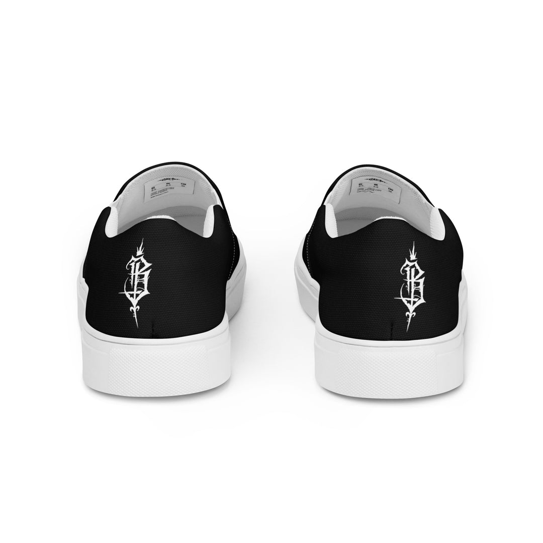 Shoes - Men’s slip-on canvas: HayleyB - Dark Side