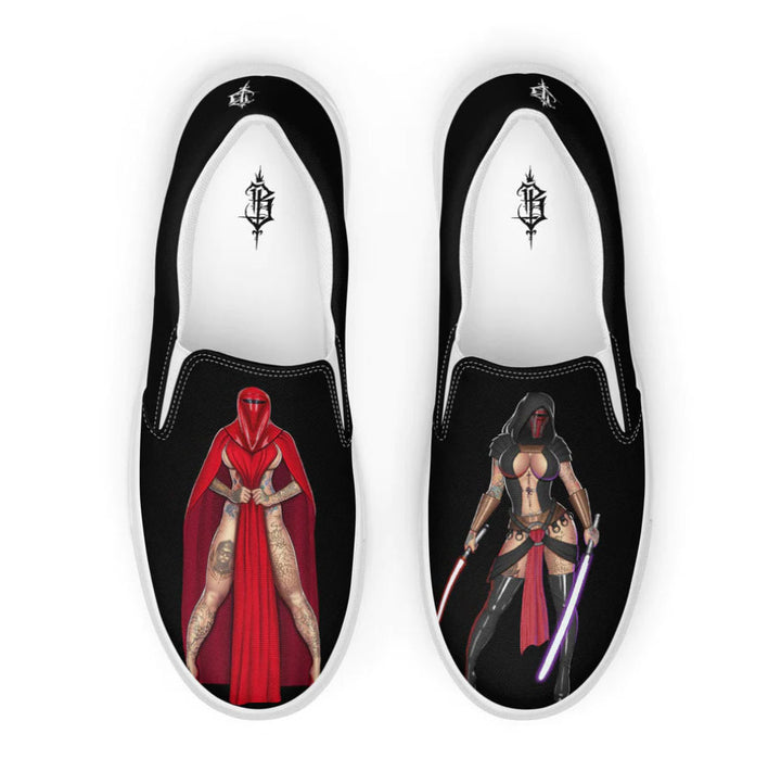 Shoes - Men’s slip-on canvas: HayleyB - Dark Side