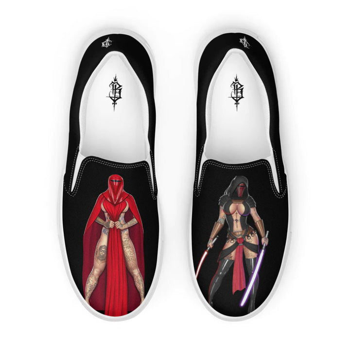 Shoes - Women’s slip-on canvas: HayleyB - Dark Side